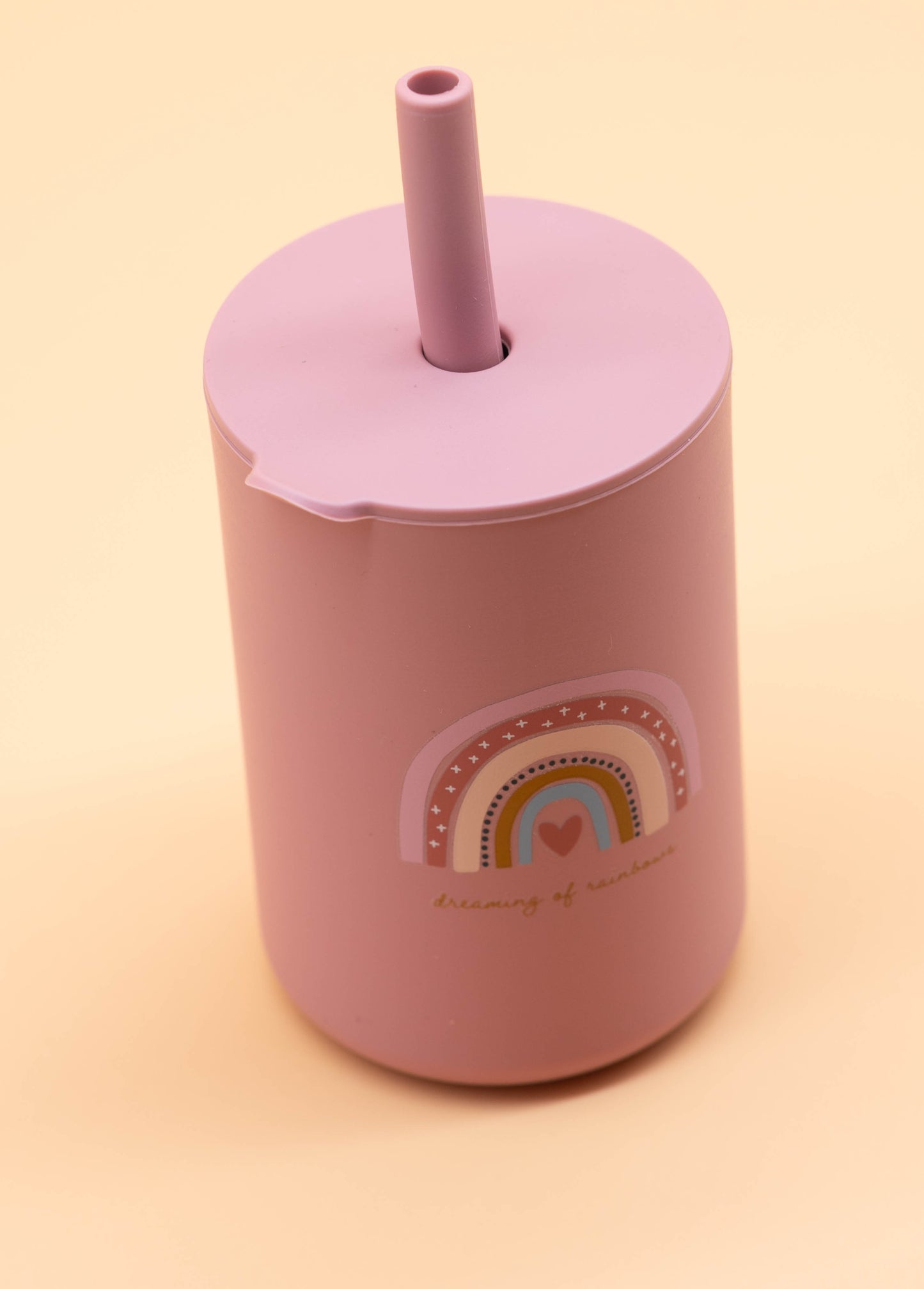 Silikonbecher mit Strohhalm