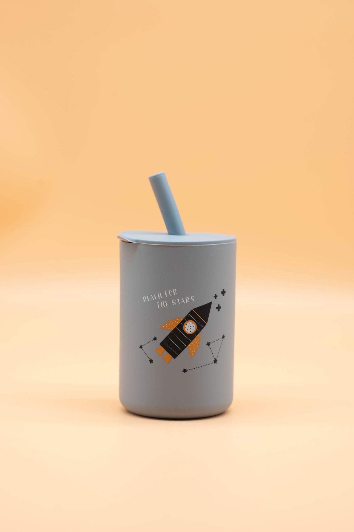 Silikonbecher mit Strohhalm