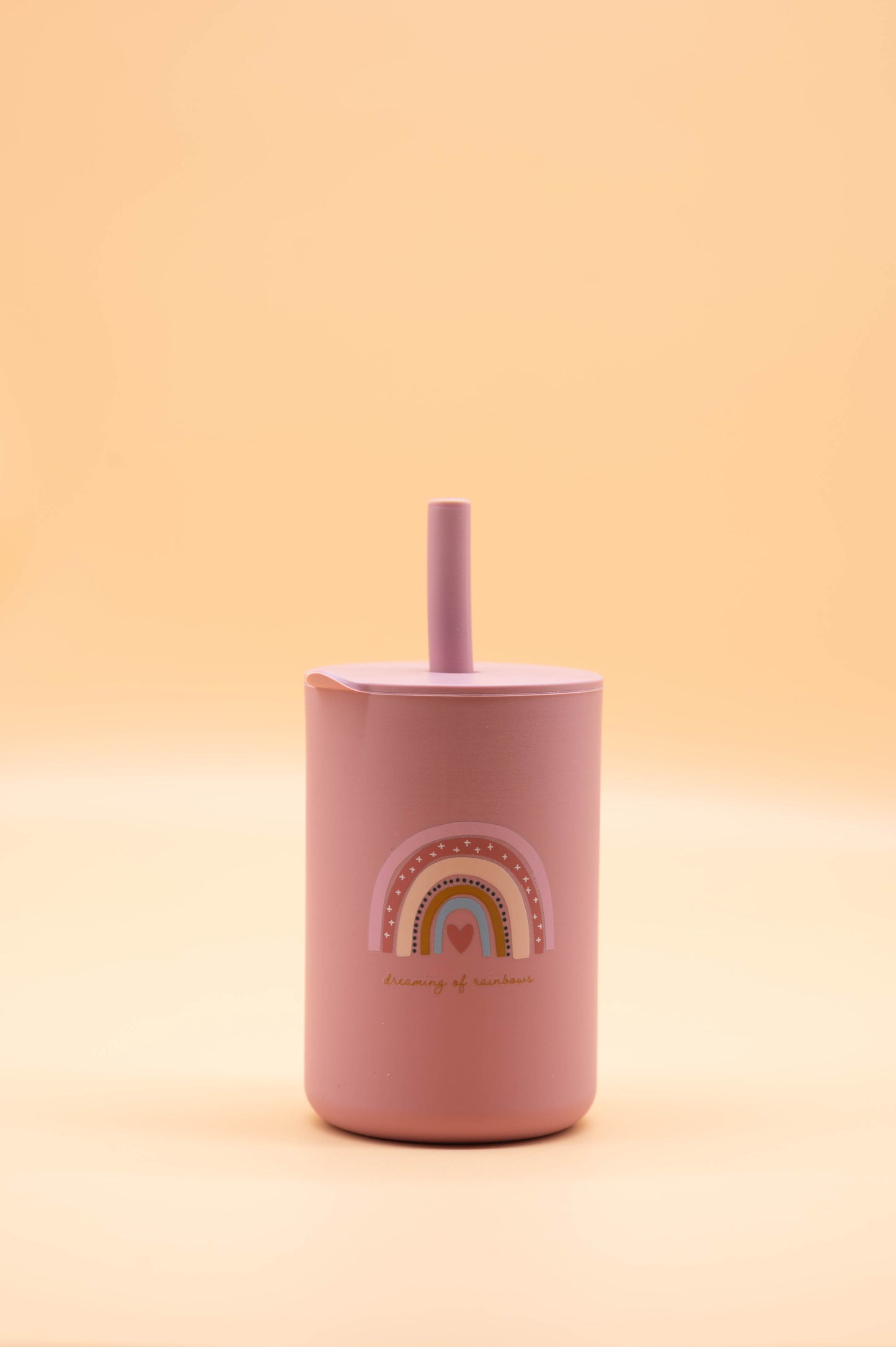 Silikonbecher mit Strohhalm